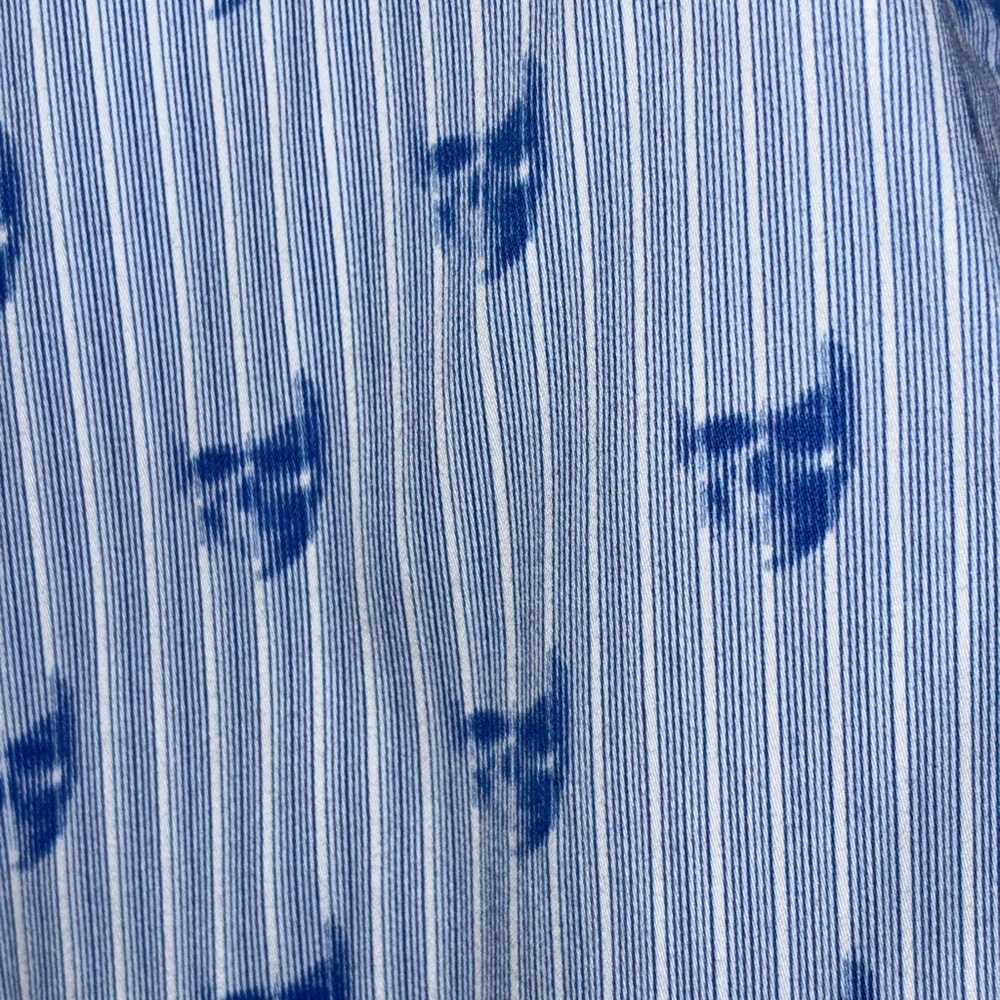 Robert Graham Hockney Cotton Stretch Skull Pinstripe Classic Fit Button Down SZM - Picture 2 of 13